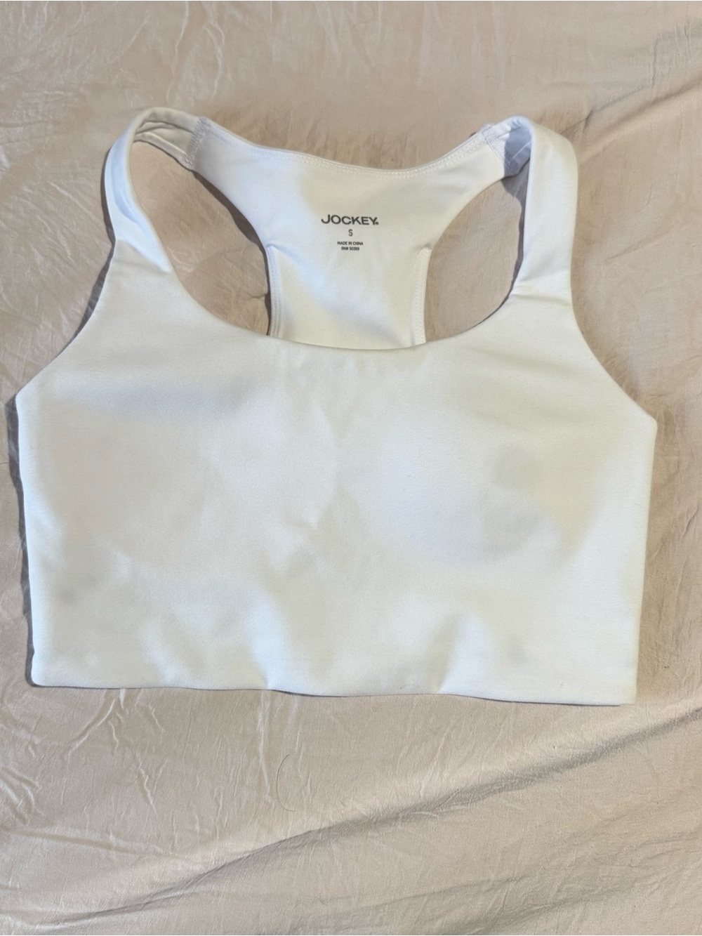 Jockey White Racerback Comfort Bra Size Small